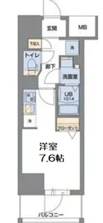 Metrosa谷町六丁目South【6階】の間取り