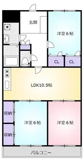 アトリオ今泉7【6階】の間取り