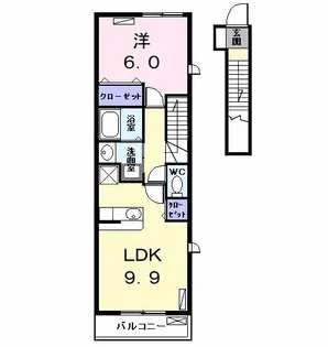 プラシードA【2階】の間取り