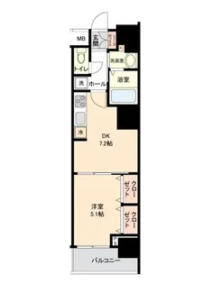 ガリシア笹塚【11階】の間取り
