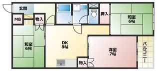 ハイツ永井【2階】の間取り