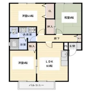 ソレイユ東保【1階】の間取り