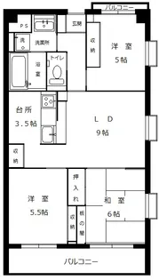 グリーンハウス下鎌田【9階】の間取り