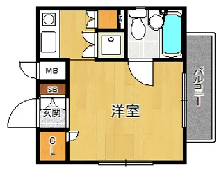 ゼンマンション【4階】の間取り