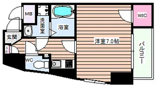 プレサンス中之島公園パークレジデンス【6階】の間取り