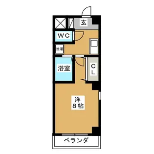 プランドル金山【1階】の間取り