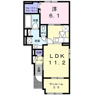 エンジェル・コートMY I【1階】の間取り