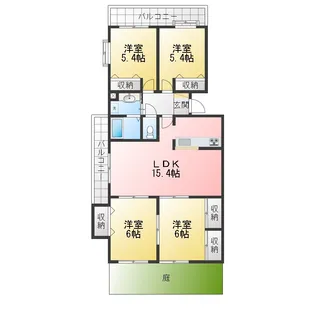 ラ・キャッスル21勝川【1階】の間取り