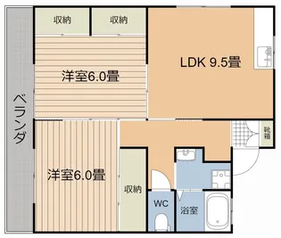 パークサイド鴨池【3階】の間取り