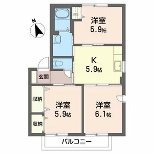 パストラルヨシハラ【1階】の間取り