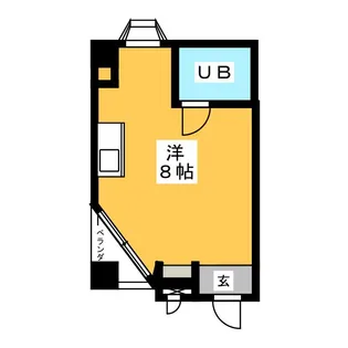 キャティア内田橋【3階】の間取り