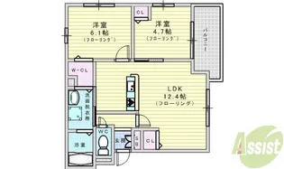 ル・クレール垂水2【3階】の間取り