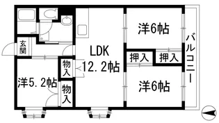 カサソレアード【1階】の間取り