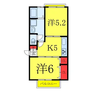 第2サンフィールド【1階】の間取り