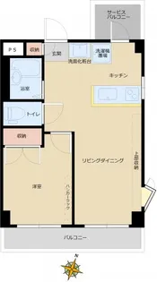 フラッツみまさか【2階】の間取り