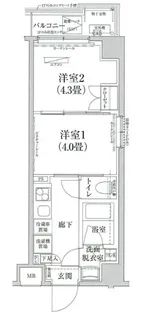 アイル グランディール蒲田【1階】の間取り