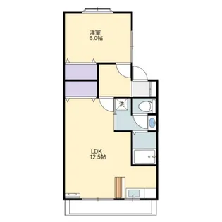 グランドハイツアキ D【1階】の間取り