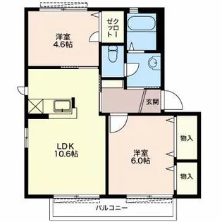 グランドール如意申【2階】の間取り