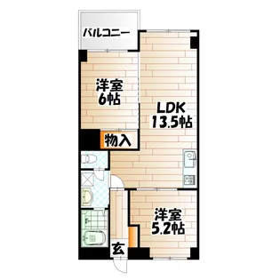 城野駅前ビル【5階】の間取り