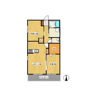 YKK富尾E【2階】の間取り