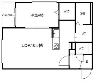 ラフィーネ中島公園PREMIUM【4階】の間取り