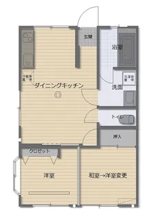 リリーハウス1号棟【1階】の間取り