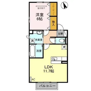 ドミールB【2階】の間取り