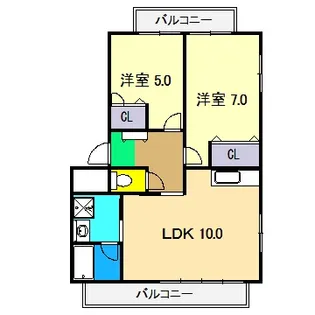 サン・マリン横浜【1階】の間取り