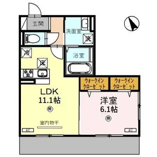 レジデンスコート栗東【1階】の間取り