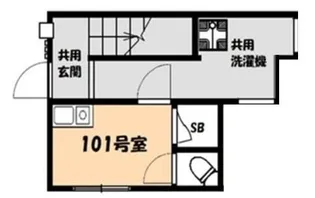 西新宿4丁目コーポラス【1階】の間取り