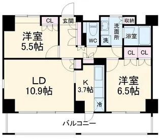 幕張ベイタウンマリンフォート【6階】の間取り