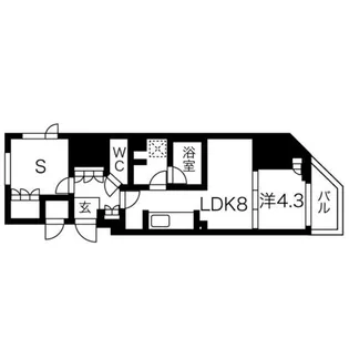 シーズンフラッツ上野御徒町【7階】の間取り