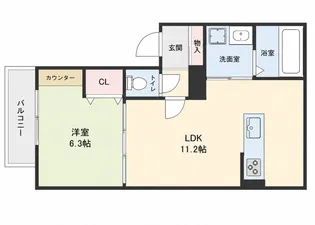 ポルト・ボヌール【2階】の間取り