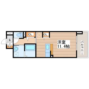 ラ・ルーチェK【1階】の間取り