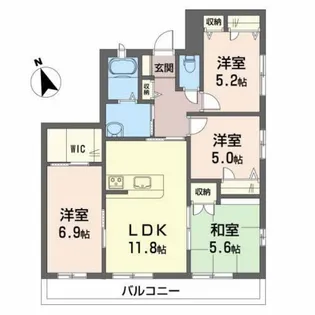 ロックフィールド11【3階】の間取り