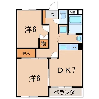 キャッスル杉田【3階】の間取り