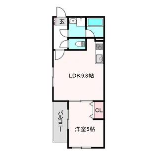 Mi・Casa阿倍野昭和町【2階】の間取り