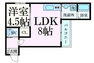 アドバンス舟入南【2階】の間取り