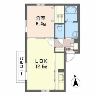 ハイツ ねむの樹【2階】の間取り