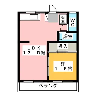 多加木グリーンコーポ【2階】の間取り