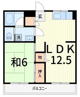 ベンベヌート吉沢【3階】の間取り