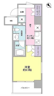 ルメイユ横浜関内【4階】の間取り