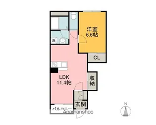 ハーモニーB【1階】の間取り