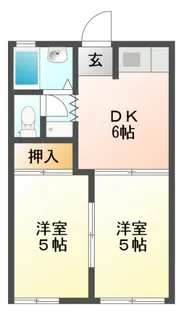 ファリーヌ井柳B【1階】の間取り