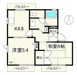 ビューテラスあざみ野 D棟【2階】の間取り