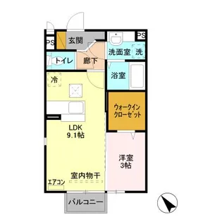 Bonheur Soleil(ボナール ソレーユ)【1階】の間取り