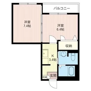 ベレオ小茂根【2階】の間取り