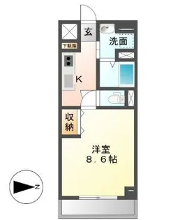 エローラ藤枝【3階】の間取り
