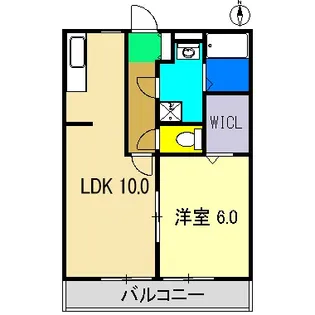 エストデュオ B棟【3階】の間取り