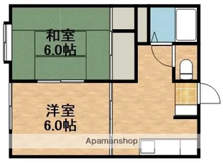 レイクコーポB【2階】の間取り